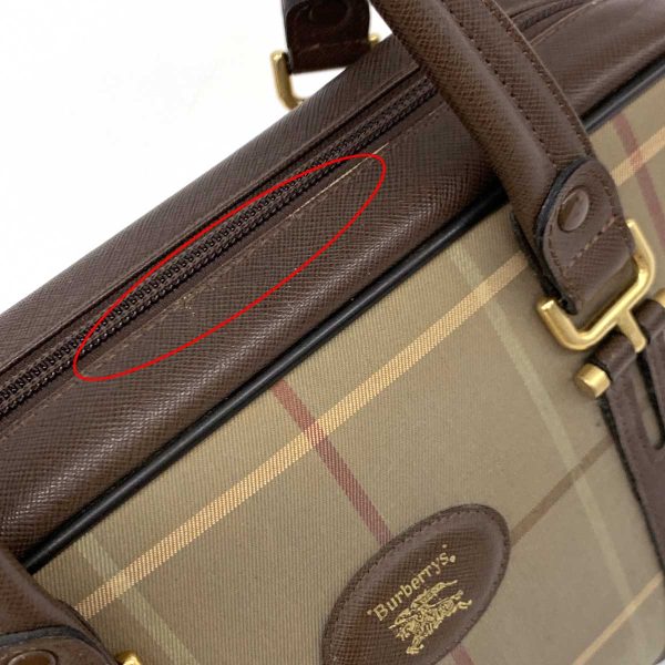 1240002226122 7 Burberry Handbag Brown Nova Check Pattern Bag