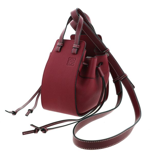 1240004023228 2 Loewe Hammock Drawstring Mini Shoulder Bag Wine Red