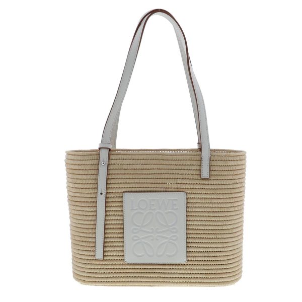 1240004025164 1 Loewe Square Basket Small Tote Bag Beige