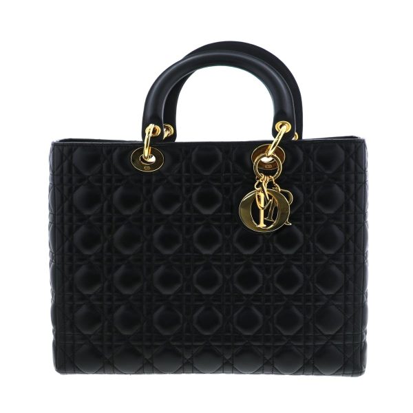 1240004025454 1 Christian Dior Cannage Handbag Black