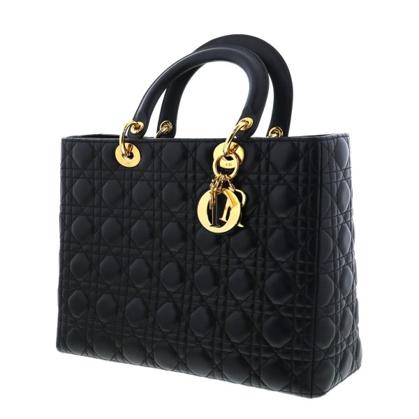 1240004025454 2 Christian Dior Cannage Handbag Black