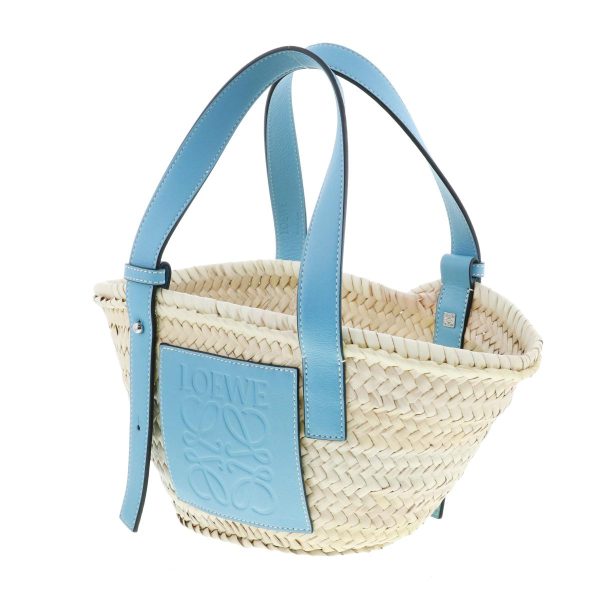 1240004028056 2 Loewe Basket Small Tote Bag Blue