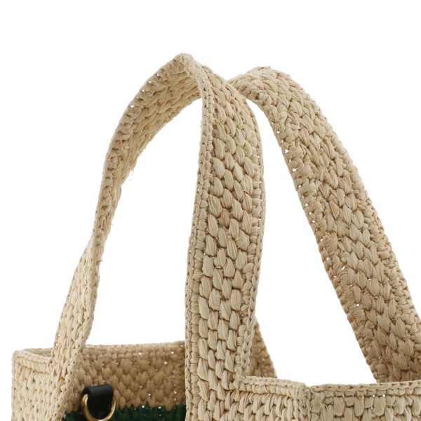 1240004028057 3 Loewe Font Small Handbag Beige Raffia