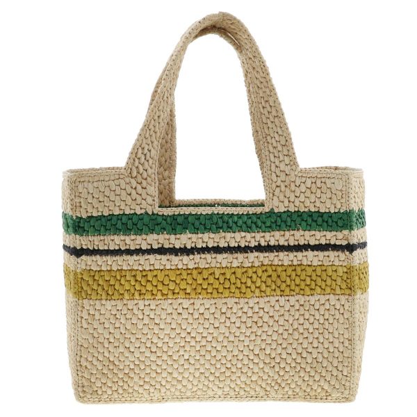 1240004028057 4 Loewe Font Small Handbag Beige Raffia