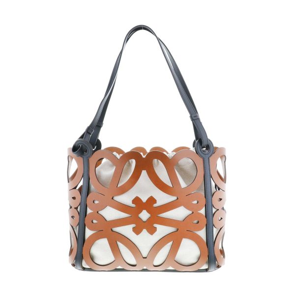 1240004028116 4 Loewe Anagram Cutout Tote Bag Brown