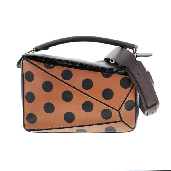 1240004029296 1 Loewe Pulse Circle Small Shoulder Bag Dot Brown Black