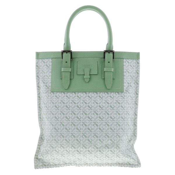 1240005025460 1 Loewe Road Line Anagram Tote Bag Green