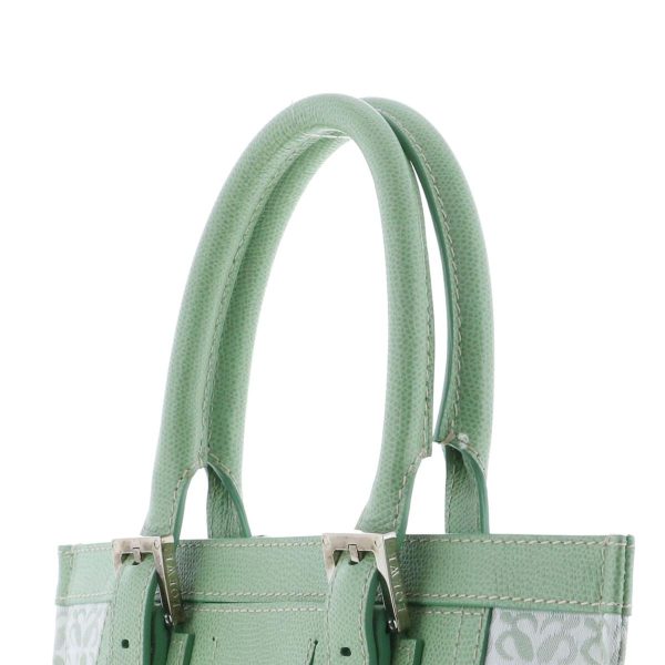 1240005025460 3 Loewe Road Line Anagram Tote Bag Green