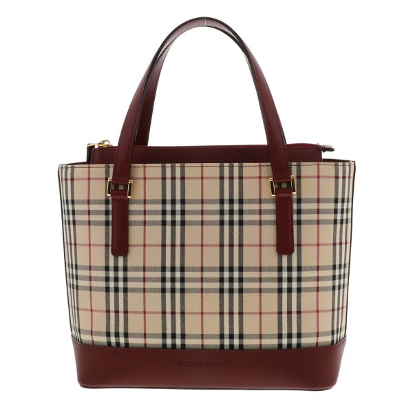 1240005026270 1 Burberry Handbag Nova Check Red Beige