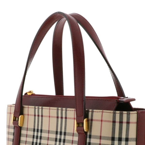 1240005026270 3 Burberry Handbag Nova Check Red Beige