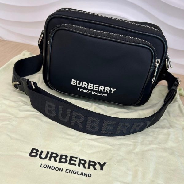 1240005027317 10 Burberry Nylon Shoulder Bag Black