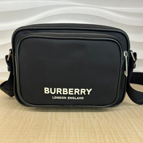 1240005027317 2 Burberry Nylon Shoulder Bag Black