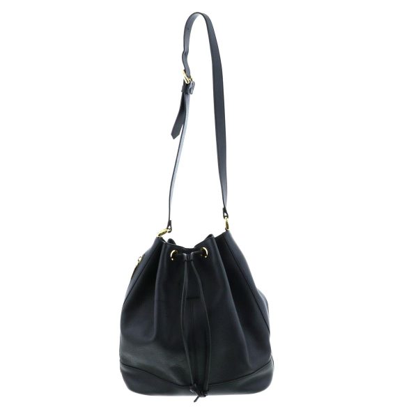 1240007011933 1 Burberry Drawstring Shoulder Bag Black