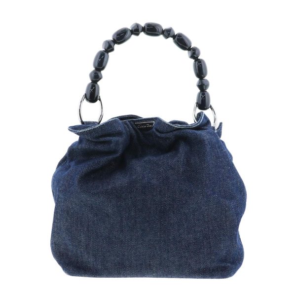 1240007022699 1 Christian Dior Maris Pearl Denim Handbag