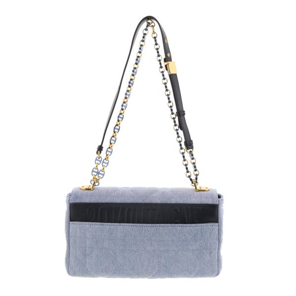 1240007029008 4 Christian Dior Denim Shoulder Bag Blue