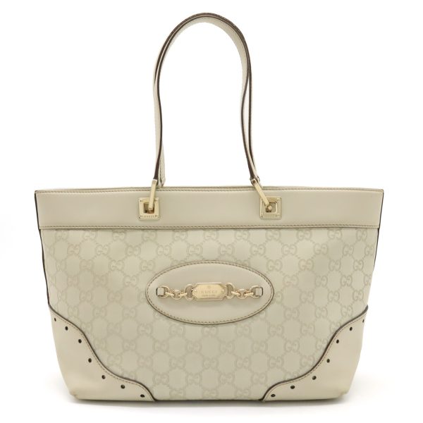 12400188 1 GUCCI Guccisima tote bag shoulder bag ivory white