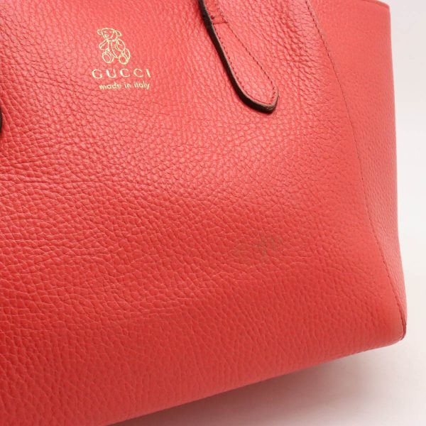 12400698 8 GUCCI Swing Tote Bag Mini Tote Handbag Orange Pink