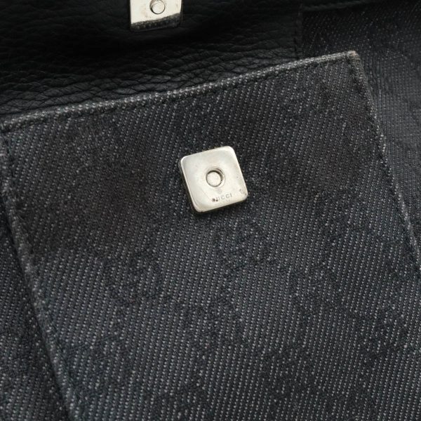 12410050 9 GUCCI GG Denim Tote Bag Shoulder Bag Tote Denim Black