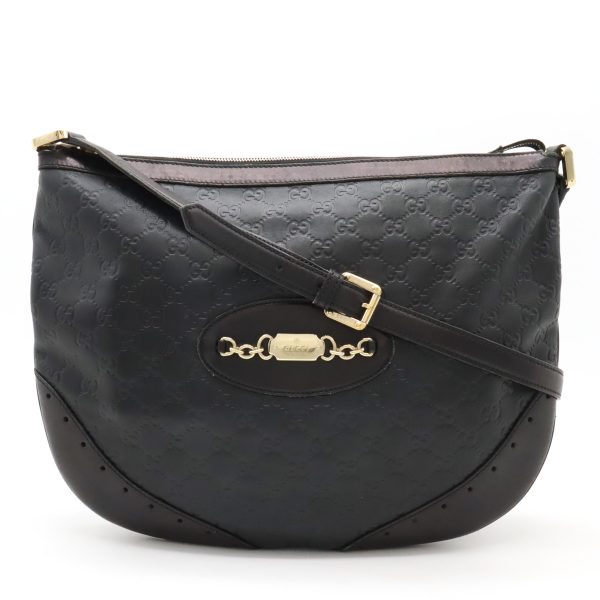 12410994 1 GUCCI Guccisima shoulder bag diagonal black