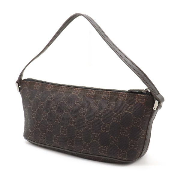 12420141 2 GUCCI GG accessory pouch sub bag handbag party bag brown