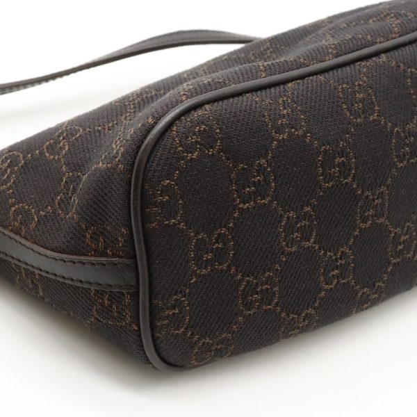 12420141 3 GUCCI GG accessory pouch sub bag handbag party bag brown