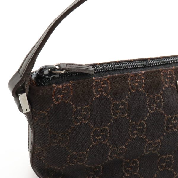 12420141 6 GUCCI GG accessory pouch sub bag handbag party bag brown