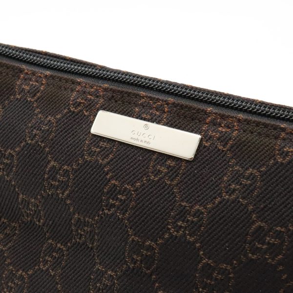 12420141 8 GUCCI GG accessory pouch sub bag handbag party bag brown