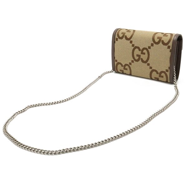 12420244 2 GUCCI Dionysus Jumbo GG Super Mini Chain Shoulder Tiger Head Brown