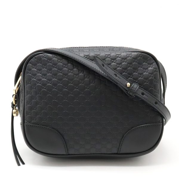 12420561 1 GUCCI Micro Guccisima Shoulder Bag Crossbody Pochette Black