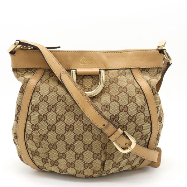 12420618 1 GUCCI GG Abbey Shoulder Bag Crossbody Khaki Beige