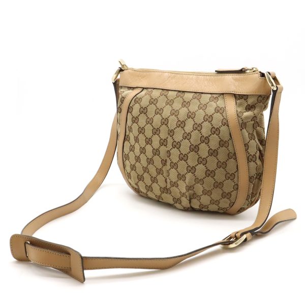 12420618 2 GUCCI GG Abbey Shoulder Bag Crossbody Khaki Beige