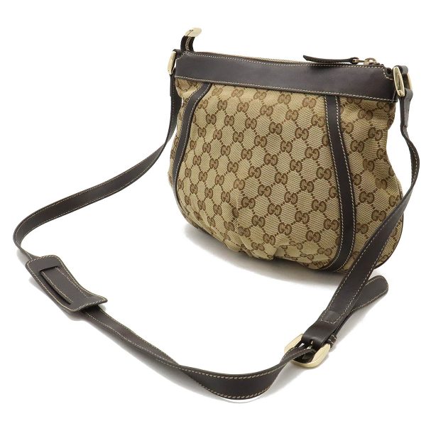 12420737 2 GUCCI GG Abbey Shoulder Bag Crossbody Khaki Beige Brown