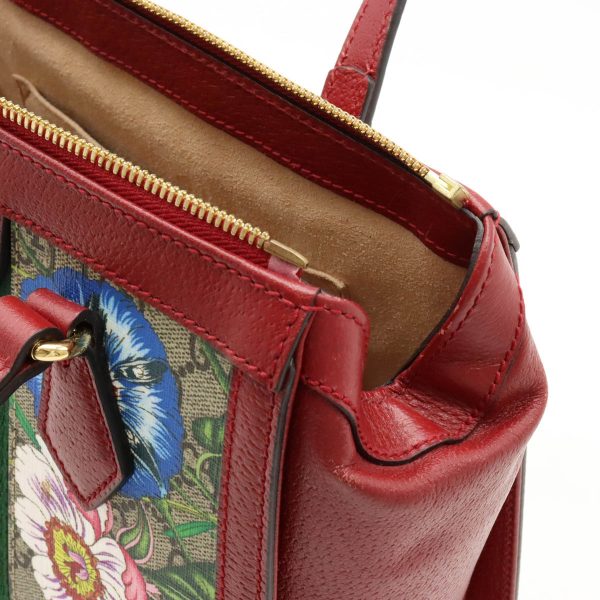 12430642 7 GUCCI Ophidia GG Flora 2WAY Shoulder Bag Red