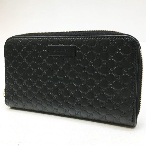 125 20210925 m 6 01 Gucci Long Wallet Micro Guccisima Black