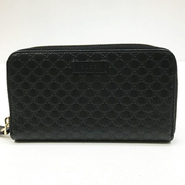 125 20210925 m 6 02 Gucci Long Wallet Micro Guccisima Black