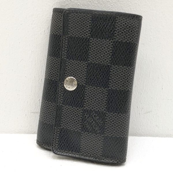 125 20230802 a 1 01 Louis Vuitton Multicle 6 Key Case Damier Graphite Black