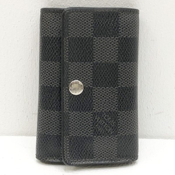 125 20230802 a 1 02 Louis Vuitton Multicle 6 Key Case Damier Graphite Black