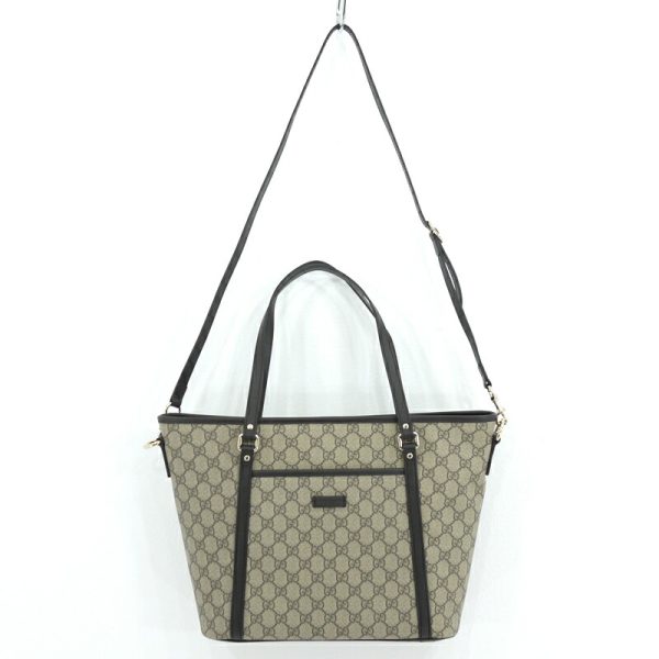 15 2 Gucci 2WAY Tote Bag Beige