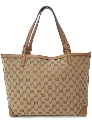 1520053930011 GUCCI GG Supreme Shoulder Bag Diagonal Hook Brown