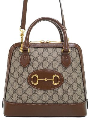 1722249120019 Gucci Gg Pattern Jacquard Shoulder Bag Brown