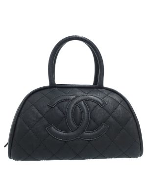 1734083210016 Chanel Mini Matelasse Shoulder Bag Heart Lambskin Black