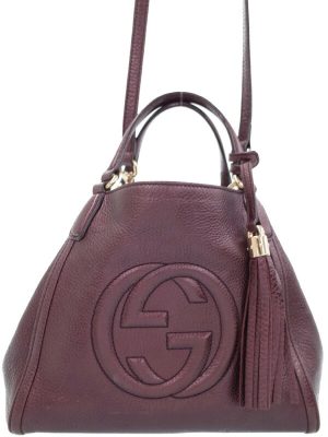 1822074430014 Gucci Shima Tote Bag Horsebit AB Rank Dark Brown