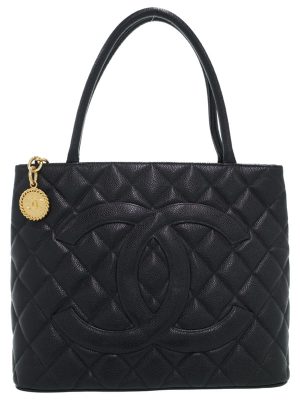 1823057920010 Chanel Coco Cocoon Medium Tote Bag Black