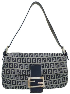 1920074290017 Fendi Back to School Mini 2way Shoulder Bag Leather Gray