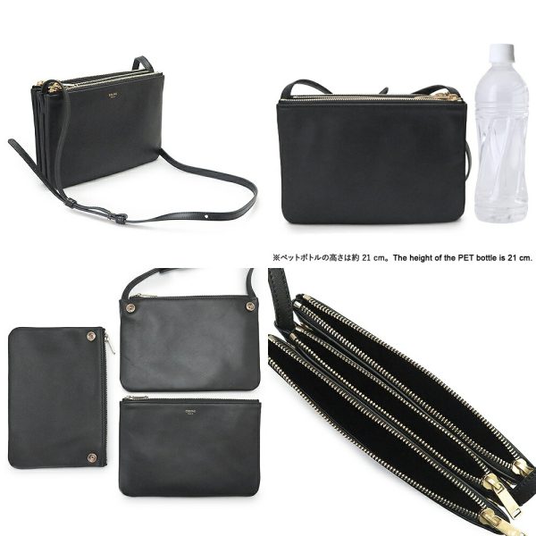 192033cad 2 CELINE Trio Pouch Black