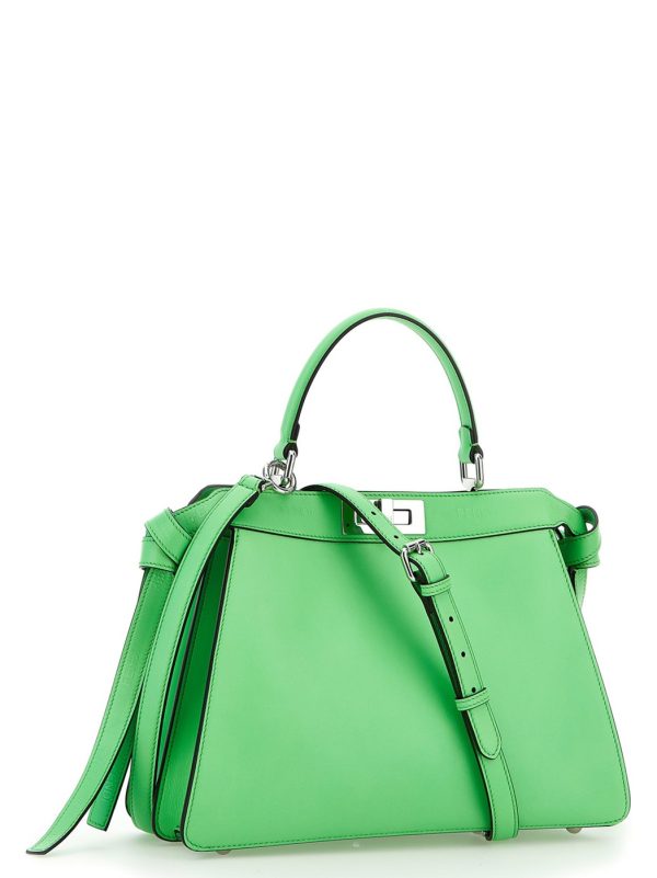 1a15b885d839949 ju 2 Fendi Peekaboo ISeeU Midi Handbag Green