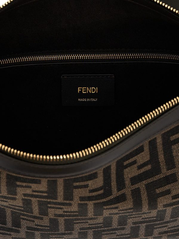 1fdffcd5f5447fb ju 4 Fendi Simply Fendi Medium Shoulder Bag Brown