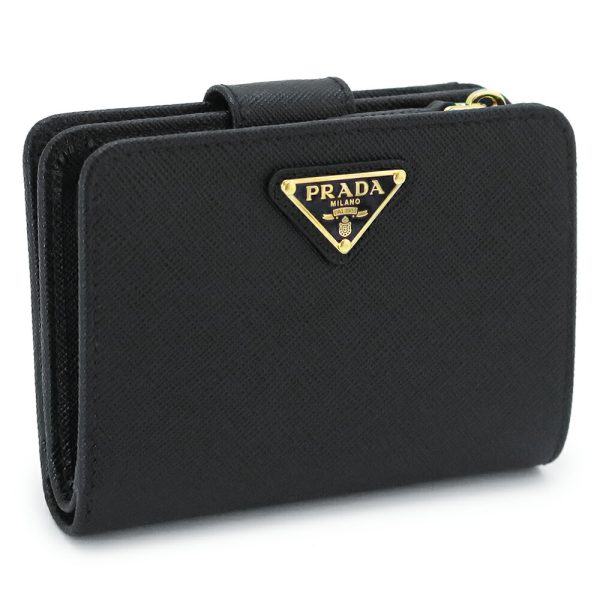 1ml018 qhh f0002 Prada Wallet Saffiano Black Nero