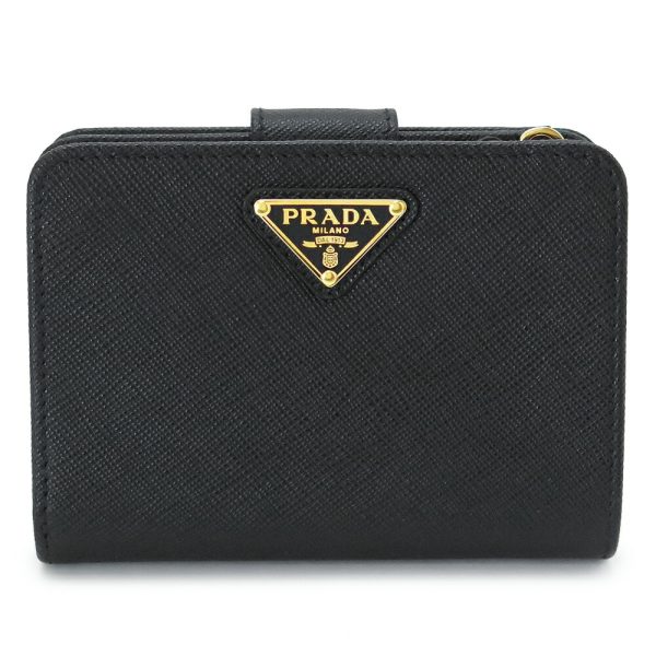 1ml018 qhh f0002 1 Prada Wallet Saffiano Black Nero