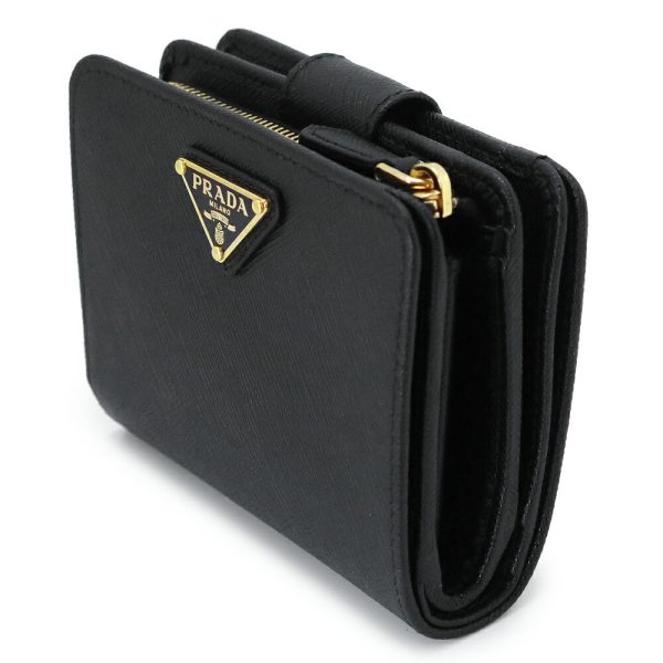 1ml018 qhh f0002 2 Prada Wallet Saffiano Black Nero